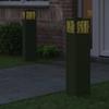 Solar LED Path Light 2 Pcs Olive Green Cold Rolled Steel