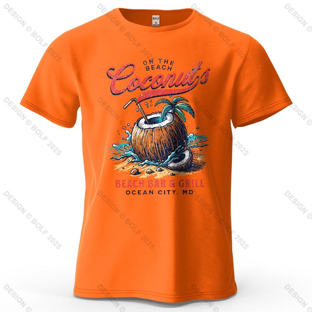 Men's Beach Outings Graphic Short Sleeve T-Shirt Vintage Printed Tops Tee for Women Summer Casual Sportswear