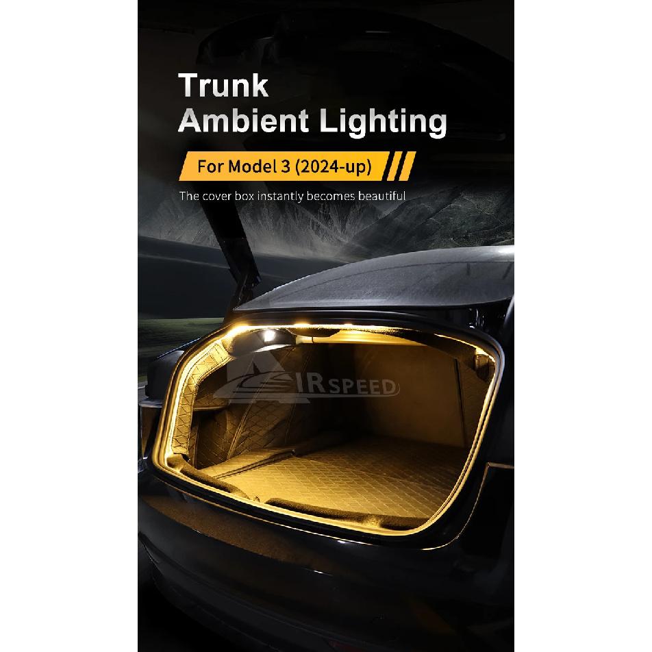 For Tesla Model 3 Highland 2024 2025 2026 Upgrade 12V Trunk Brighten LED Strip Waterproof Flexible DIY Rear Trunk Silicone Light