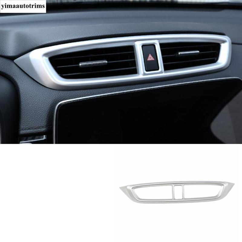 Car ABS Interior Center Middle Conditioning Air AC Vent Outlet Panel Frame Cover Trim Accessories For Honda CR-V CRV 2017 -