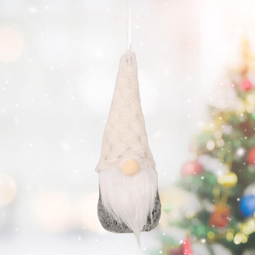 Knitted Woolen Christmas Gnome Doll for Elf Doll Xmas Tree Hanging Decoration Made with Fabric and Artificial Wool