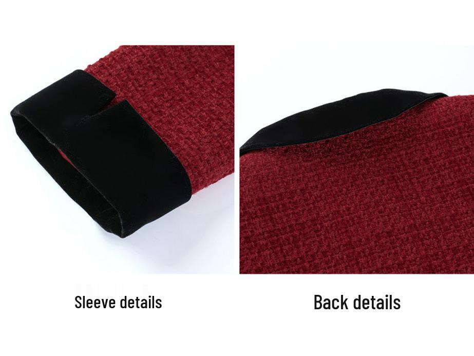 Genuine French Lapel Jacket: Women's Autumn/Winter Angora Red Wool Coat