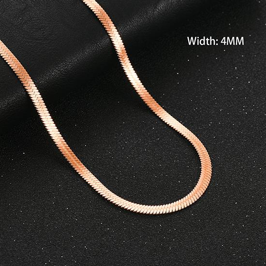 2/3/4/5mm Wide Women Stainless Steel Flat Blade Chain Necklace for Men Trendy Accessories Neck Choker Jewelry Gift