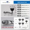 HEIGHTEN Adjustable Reel Handle with 36mm Carbon Handle Compatible with and Abu Baitcasting Arch Carbon Series 65/75mm Knob, Shimano, Daiwa, Reels,