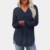 Women's Fashion Loose-Fit Long-Sleeved Knitted T-Shirt In Solid Colour Top