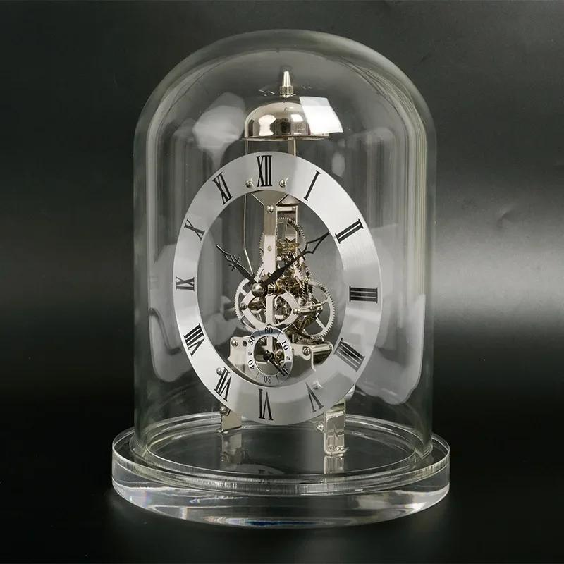 

Nordic Retro Desk Clock Metal Mechanical Luxury Silent Table Clock Unique Aesthetic Watch Smart Small Clock Home Decoration