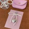 Beaded Bowknot Heart Phone Charm Stylish Keyring Backpacks Pendant Bag Jewelry