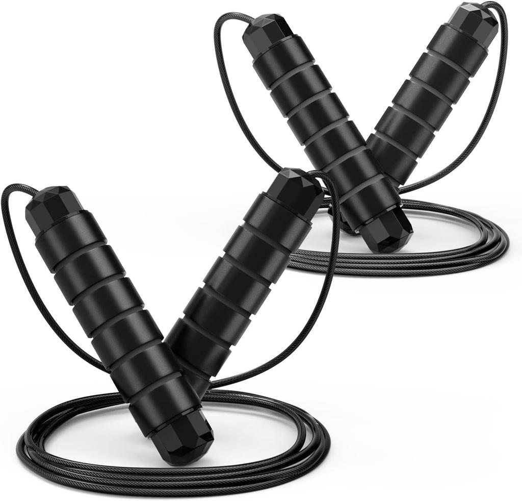Jump Rope Anti-Tangle Fast Jump Rope Cable with Ball Bearings for Ladies Male and Kids Adjustable Size Steel Jump Rope Work Practical Use