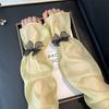 Cute Ice Silk Women's Sleeves Bow Decor Loose Fit Arm Sleeve Sun Protection UV Protection Ice Sleeves Summer Outdoor