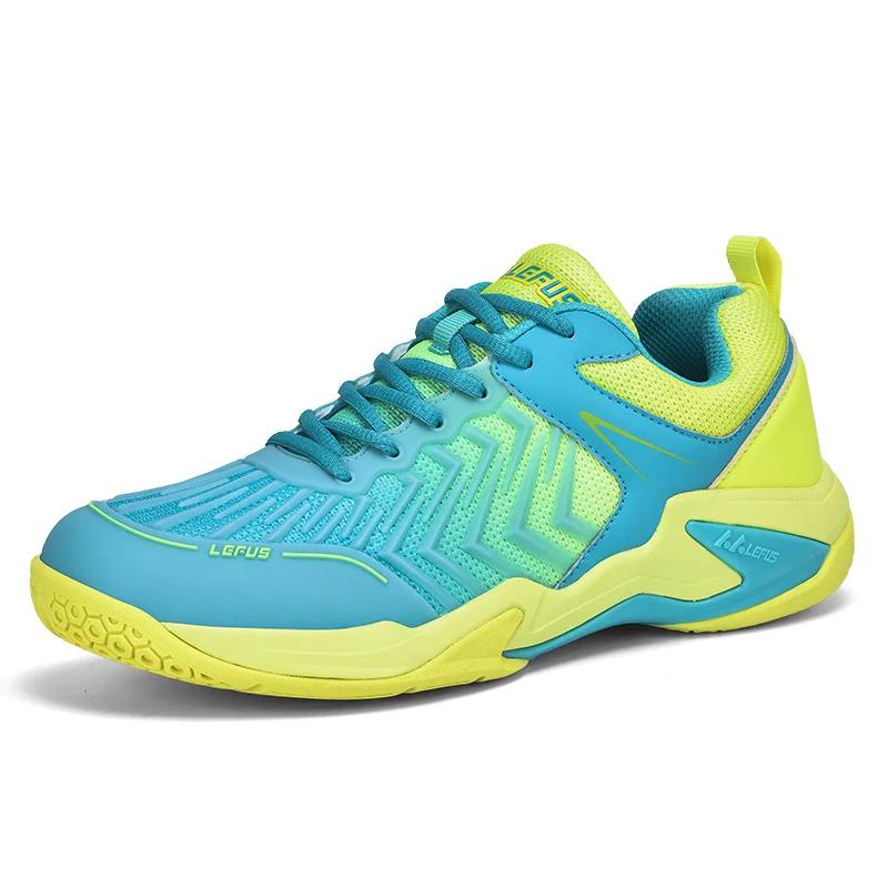 Professional Badminton Shoes for Men and Women Anti-Slip Tennis Trainers for Indoor and Outdoor Sports Blue Sneakers