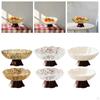 Fruit Bowl Footed Tray Drain Household Kitchen Counter Table Centerpiece Decor for Candies