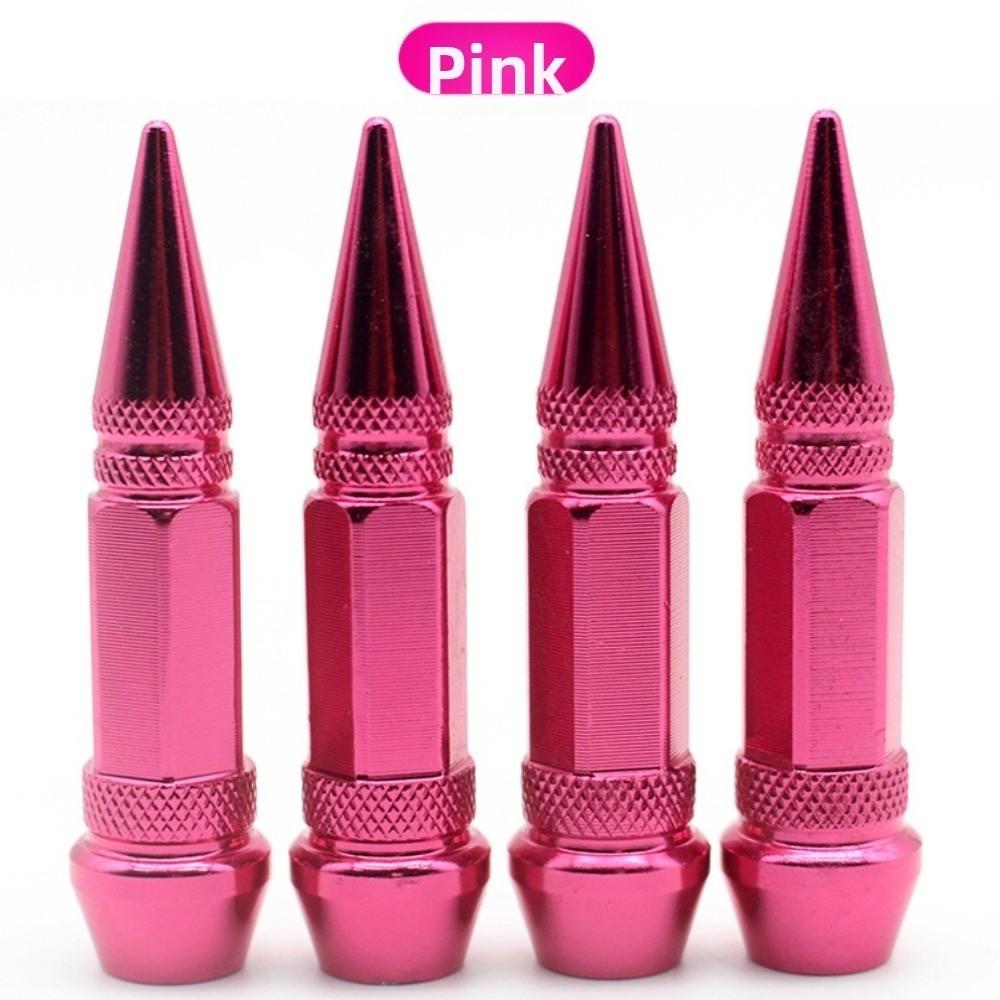 4pcs 60mm Pointed Valve Tips Universal Auto Parts Car Tires Valve Caps Bicycle and Motorcycle