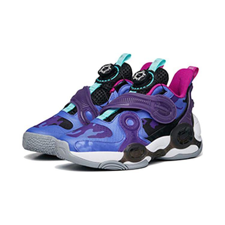 Anta Youth  Shape 2.0 Comfortable Durable Basketball Shoes Kids Sneakers Black Purple 312231115-9