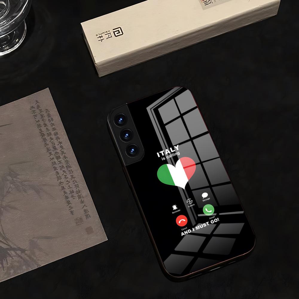 

Italy Flag Phone Case 2025 Glass Hot For Samsung S 25 24 Ultra Plus Warrior 23 22 21 20 A 34 54 53 Note20 M 54 Cover Samsung S255G