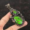 Copper Green Turquoise Pendant Copper Wire Wrapped Gemstone Jewelry Handmade Pendant Latest Design Pendant Gift For Her Copper Wire Pendant