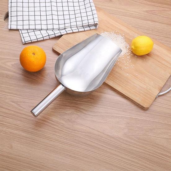 Stainless Steel Ice Scoop, Multipurpose Metal Ice Scoop for Ice Machine, Small Ice Scooper for Ice Bucket, Kitchen Gadgets Cookie