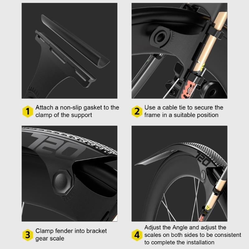 Adjustable Mountain Bike Hard Shells Mudguard Bicycles Cycling Front/Rear Mud Guards Quickly Release Wide Bike Mudguard