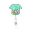 1Pcs Cartoon Medical Retractable Badge Reel 360 Rotating Acrylic Shaker ID Holder for Nurses Daily Work Use