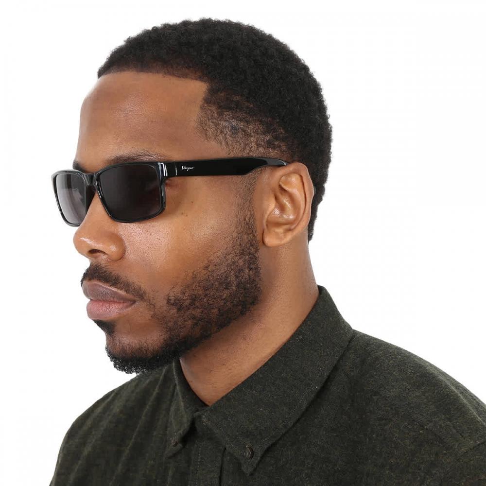 Salvatore Ferragamo Grey Rectangular 58 Mm Men S SunglaSSeS Sf960S 001 58 Multi