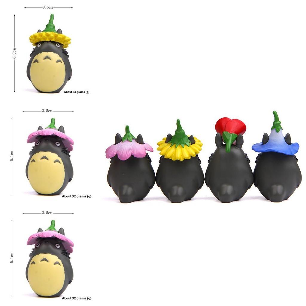 My Neighbor Totoro Cartoon Resin Art Piece With Flower Design For Celebration And Collectors Display