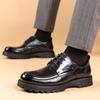 Schicht Rindsleder Neue Herren Business Casual Lederschuhe Leichtgewichtige Dicksohlige Höhenerhöhende Herrenschuhe Modische Leder Einzelne Schuhe für Herren