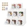 10pcs Khaki Clear Window Bakery Boxes Individual Cupcake Boxes Cookie Boxes Gift Box Gift Packing Box for Cookies Donuts Macaroon Mini Cake Boxes