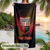 Beach Towel Brentford Football Print Custom Name Text Soft Towel for Swimming Pool