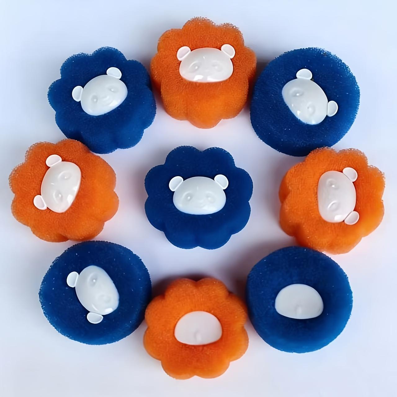 

9-Pack Reusable Pet Hair Removal Laundry Balls, Non-Electric Washer Dryer Lint Catcher, Textured Cute Animal Design