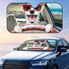 Funny Dog Drive Car Sun Visor Reusable Aluminum Foil UV Protector Heat Three-layer Insulation Windshield Sunshades