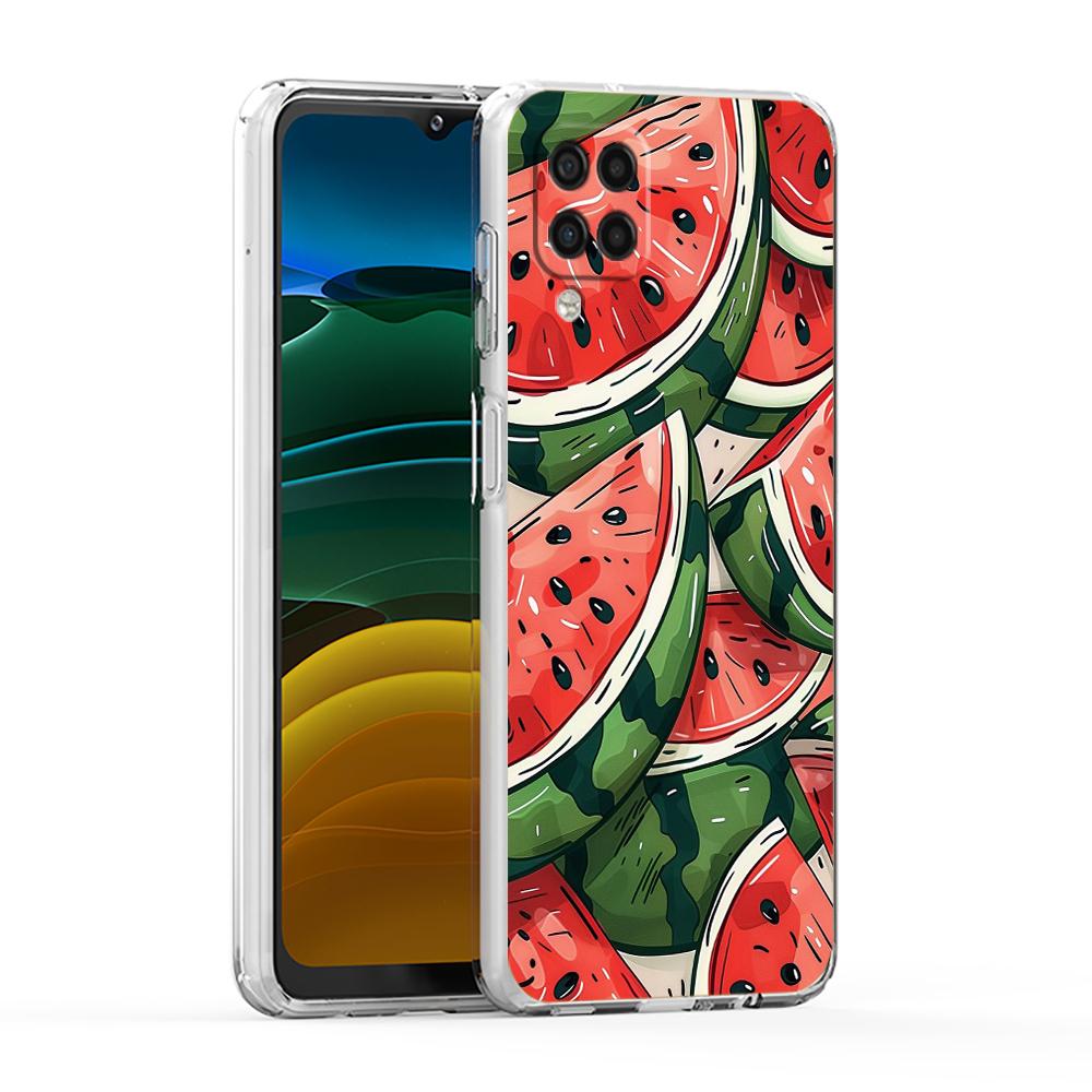 

Soft Cover for Samsung Galaxy A25 A23 A22 A52S A52 A55 A72 A51 A41 A31 A13 A11 Transparent Phone Case Watermelon Fruit Pattern for Samsung A05s