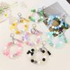 Silicone Beaded Bowknot Keychain Bracelet Pendant Ornament