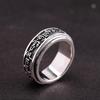 925 Sterling Silver Tibetan Script Rotating Ring for Men – Ethnic Style