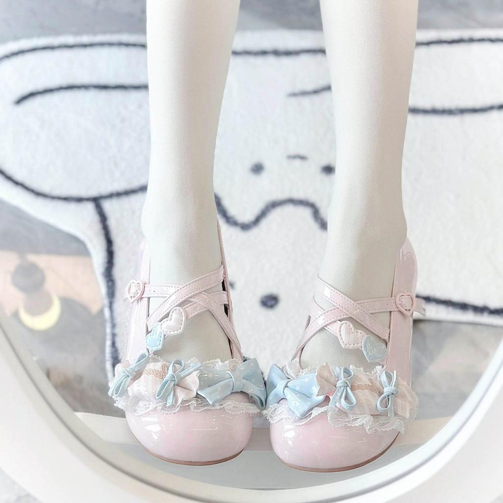 2025 Trendy Women's Charming Mary Jane Low Heel Leather Shoes Court Style Sweet Princess Girlish Flats
