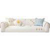 White Sofa Cushion Four Seasons Universal Non-Slip Cotton Fabrics Korean Cream Style Cushion Living Room Sofa Cover Cover Towel