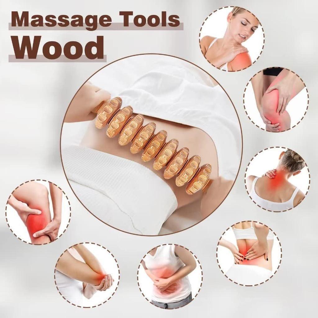 Cross-Border Full Body Massage Stick Set - Includes Waist, Neck, Spine, Back, Shoulder, Leg Roller & Gua Sha for Fitness