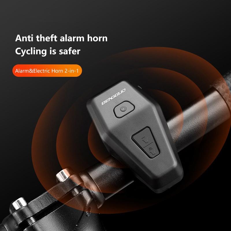 Bike Accessories Electric Bike Bell With Anti-Theft Alarm Motorcycle Electric Horn Waterproof Electronic Bicycle Horn