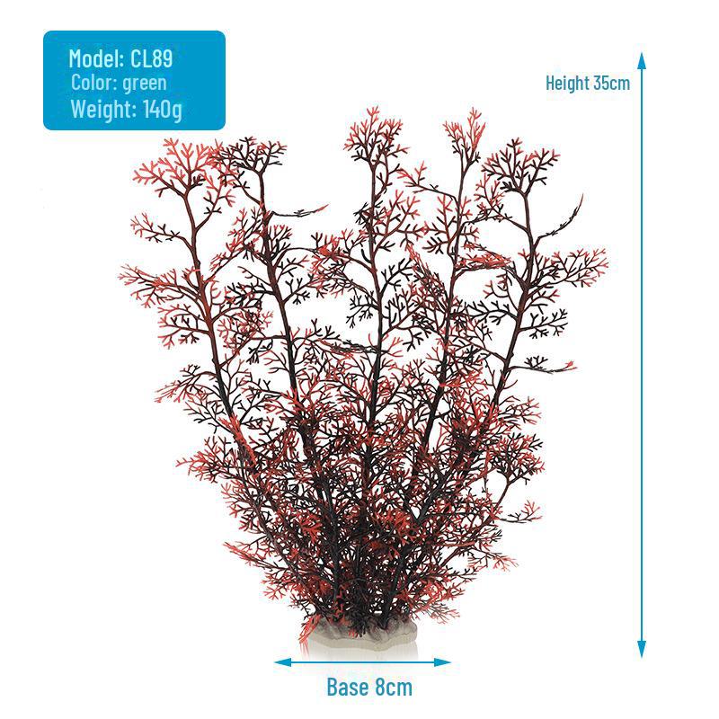 Aquarium Decor: Simulated Water Grass and Coral Tree CL89