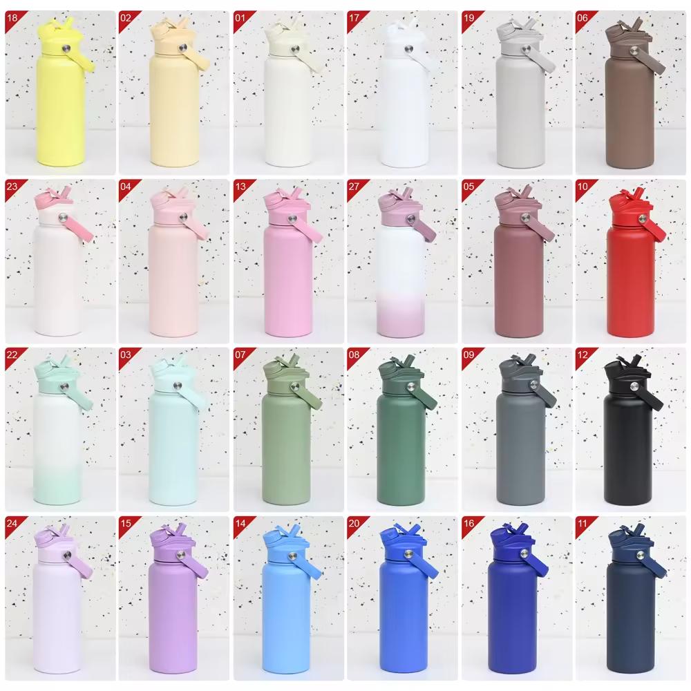 Custom Logo 1000ml Stainless Steel Space Water Bottle 32 Oz Double Wall Vacuum Flask for Fishing Travel and Outdoor Sports