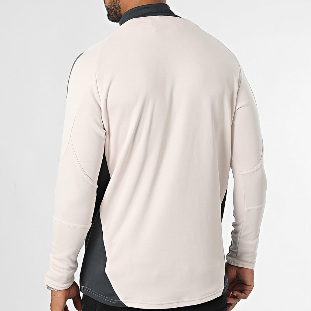 Adidas Real Madrid Tiro 24 Winterized Top Logo Print Zip Collar Slim Fit Long Sleeve Football Shirt Men Tops Light-Purple IT5141