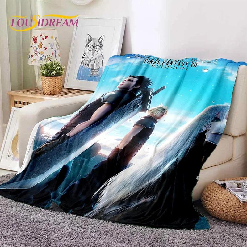Final Fantasy Series Games Soft Flannel Blanket for Beds Bedroom Sofa Picnic,Throw Blanket for Cover Outdoor Leisure Nap Gift