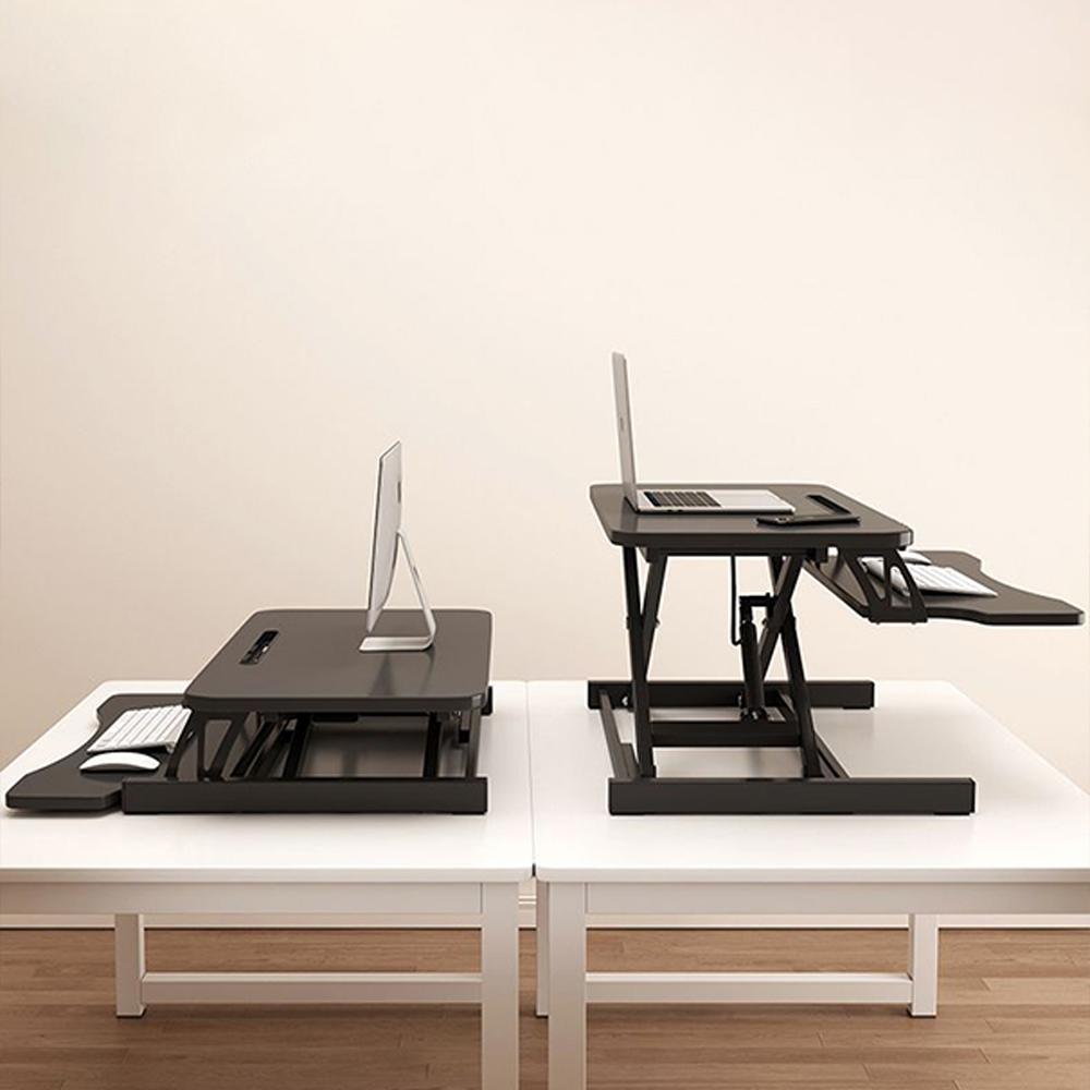 Height Adjustable Standing Desk - 2-Tier Electric Desk with 80x40x50cm Large Size, Ergonomic Motion Desk for Home Office