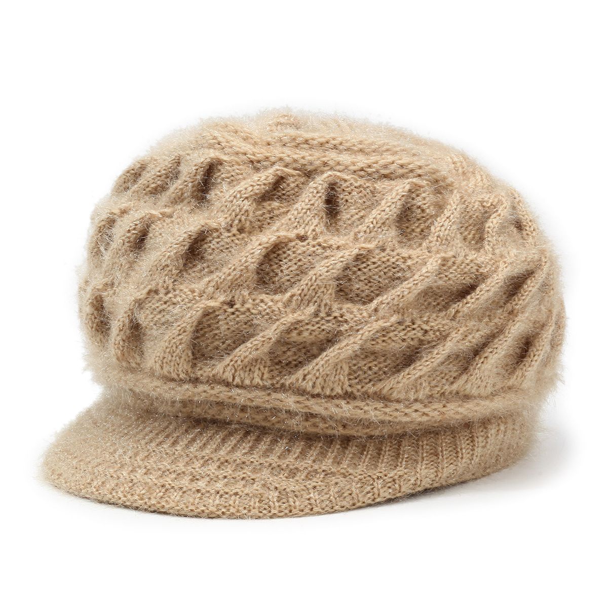 

Зимові шапки для жінок середнього та похилого віку, потовщені зимові захисники вух, флісові модні теплі вовняні шапки, в язані хакі