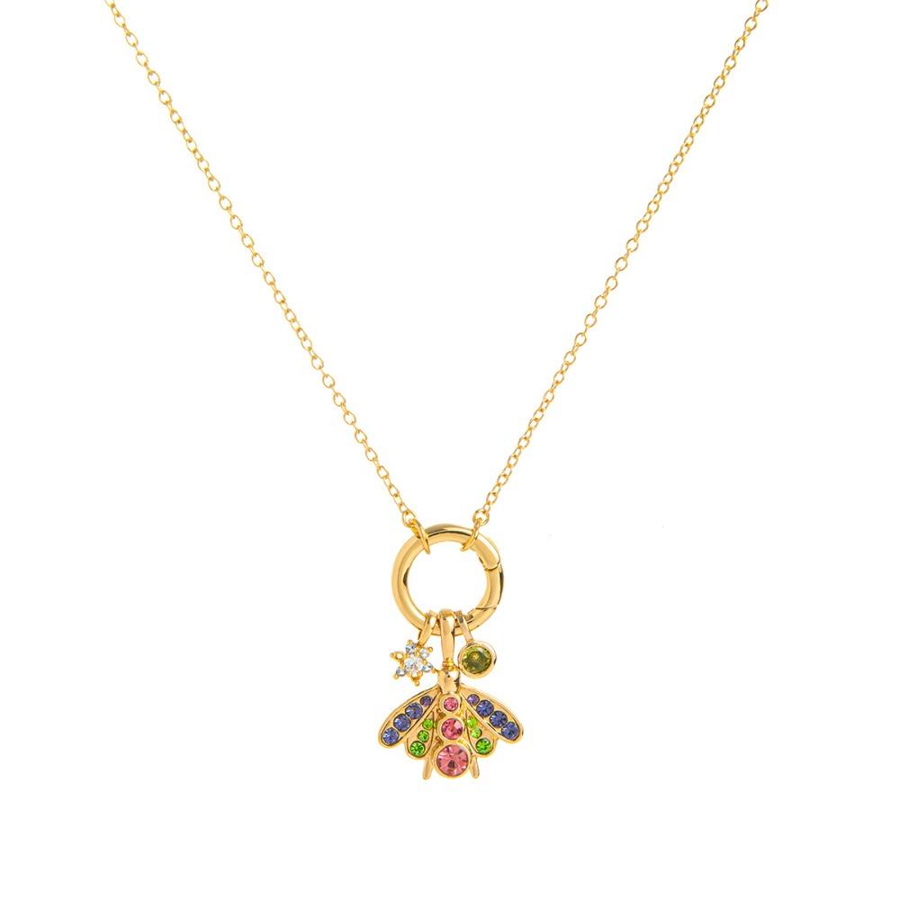 Toucan Strawberry Pattern Necklace Retro European Style Crystal Chain Choker  Travel