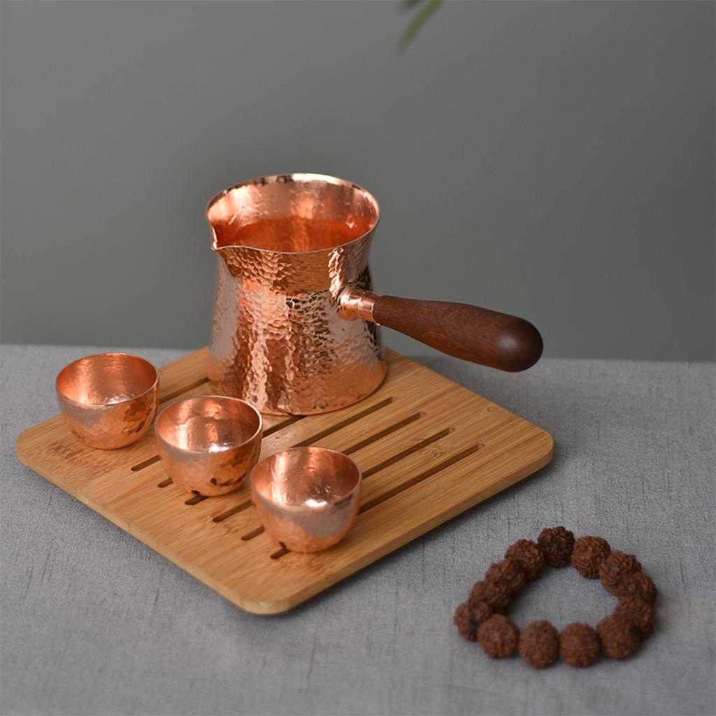 Handmade Hammered Pure Copper Pot for Tea and Coffee, Traditional Turkish Style