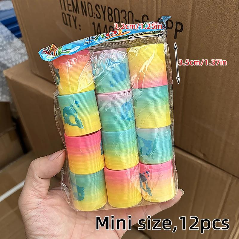 

Rainbow Magic Springs Circle Toys Kids Birthday Party Favors Friends Giveaway Small Gifts Pinata Fillers Flexible Funny Toy