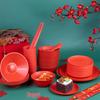 CHULV Red Plum Blossom Wedding Disposable Chopsticks