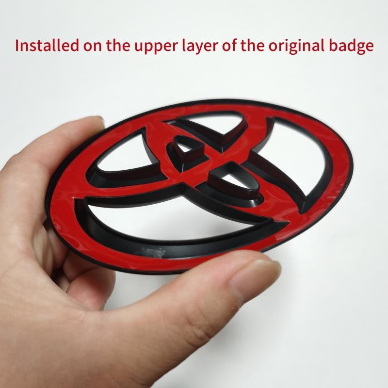 3D Toyota Overlay Emblem Badge For Corolla Camry RAV4 Hilux Yaris Front Rear Bumper Hood Trunk Logo Accessories