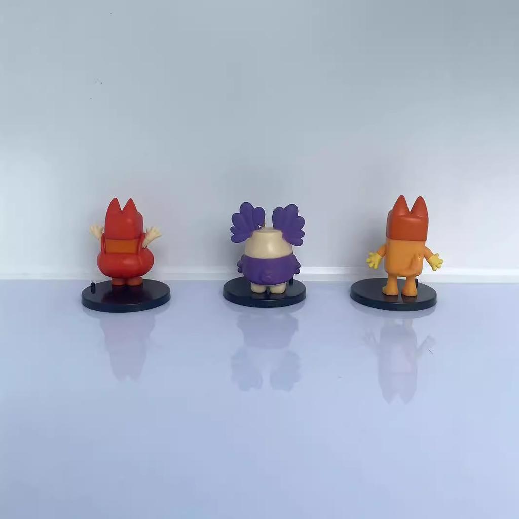 Bluey Bingo Dog Action Figures - Car Interior Decor & Cake Topper Model Toys, Hot New Year Birthday Present For Fans Collection