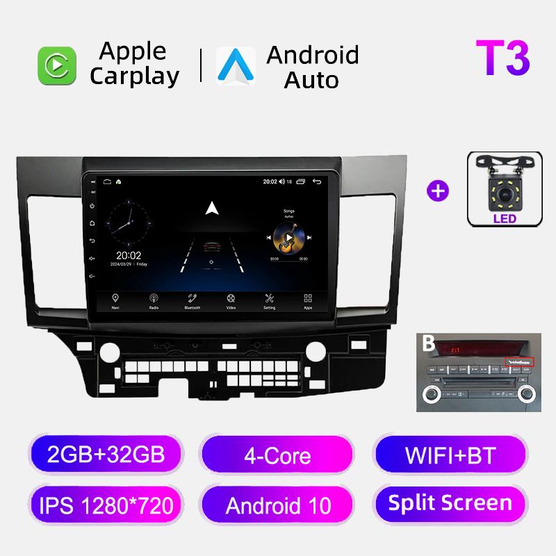 Radio auto WIFI 4G Pentru Mitsubishi Lancer 2008-2015 IPS Player Multimedia Video Android Auto Stereo Navigație GPS Autoradio