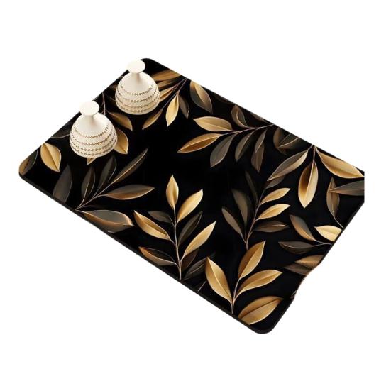 3D Flower Dish Mat Diatomaceous Earth Absorbent Dish Drying Mat Coaster Floral Placemat Insulation Mat for Kitchen Counter Dining Table